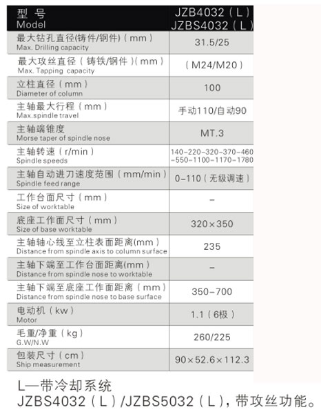 JZB4032(L)自動(dòng)進(jìn)刀鉆床